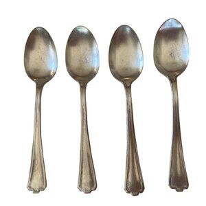 Vintage Rogers A1 Plus Silverplate Teaspoons Set Of 4 S10
